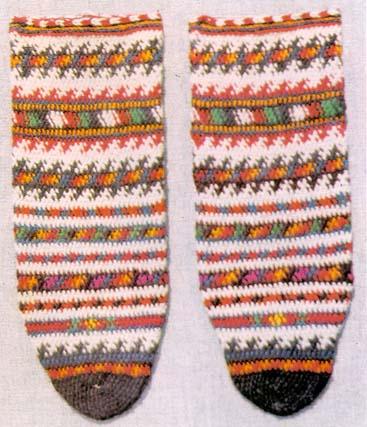 Knitted Socks, Spotted Pattern, Black Sea Region